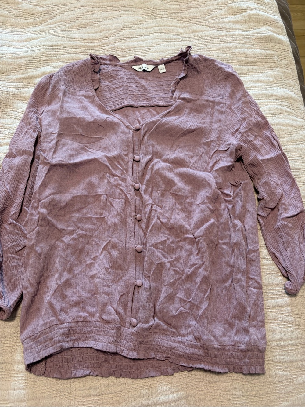 Reitmans Mauve Button-Front Women's Cardigan
